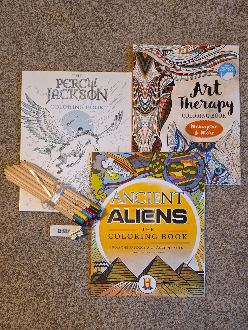 Adult Coloring Books Colored Pencils  Art Therapy, Ancient Aliens, Percy Jackson
